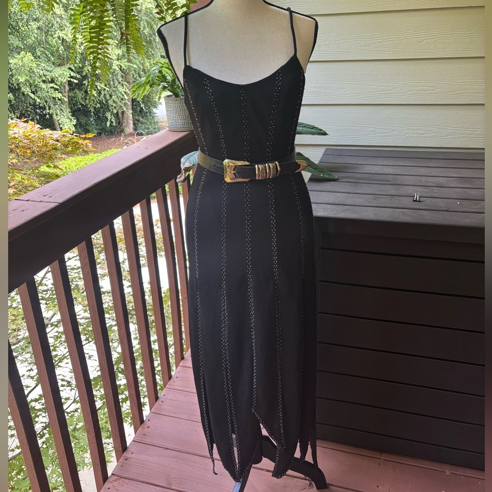 Vintage Betsy & Adam Black Beaded
Y2K Goth Fairycore Prom Dress Size 6